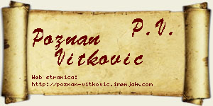 Poznan Vitković vizit kartica